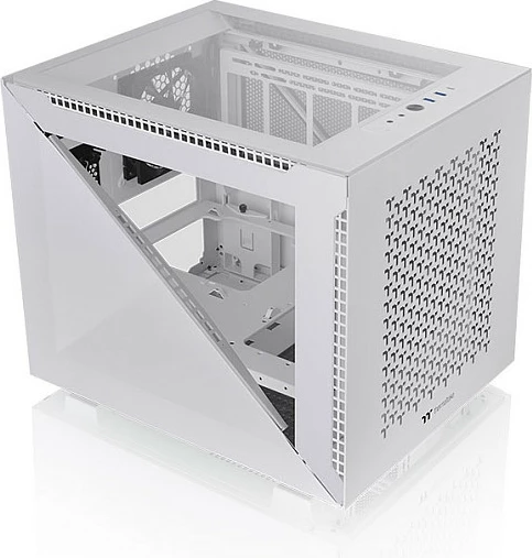 Kasë Thermaltake Divider 200 TG Air Snow, Micro Tower, xham i temperuar, RGB, e bardhë