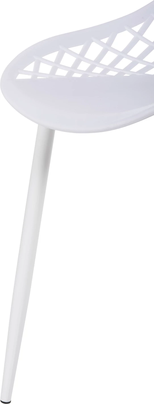 Karrige polipropileni LIO FH9524.11, ngjyrë e bardhë, këmbë metalike të bardha, 52x53x82H cm