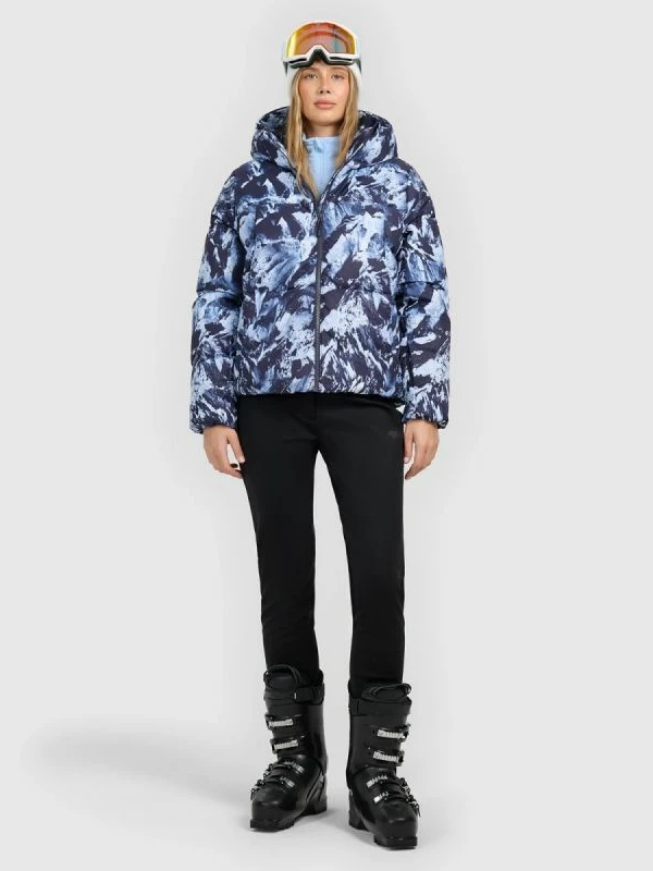 Jakne skijimi për femra 4f, e zezë