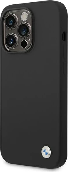 Mbështjellës BMW BMHCP14XSILBK për iPhone 14 Pro Max 6.7", silikon, i zi
