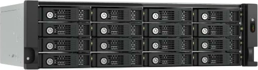 Kabinet ruajtjeje JBOD rack 3U 16-bay, QNAP TL-R1600PES-RP, PCIe Gen3 x8 SATA 6 Gb/s, 16 x 3.5"/2.5", 2x550W