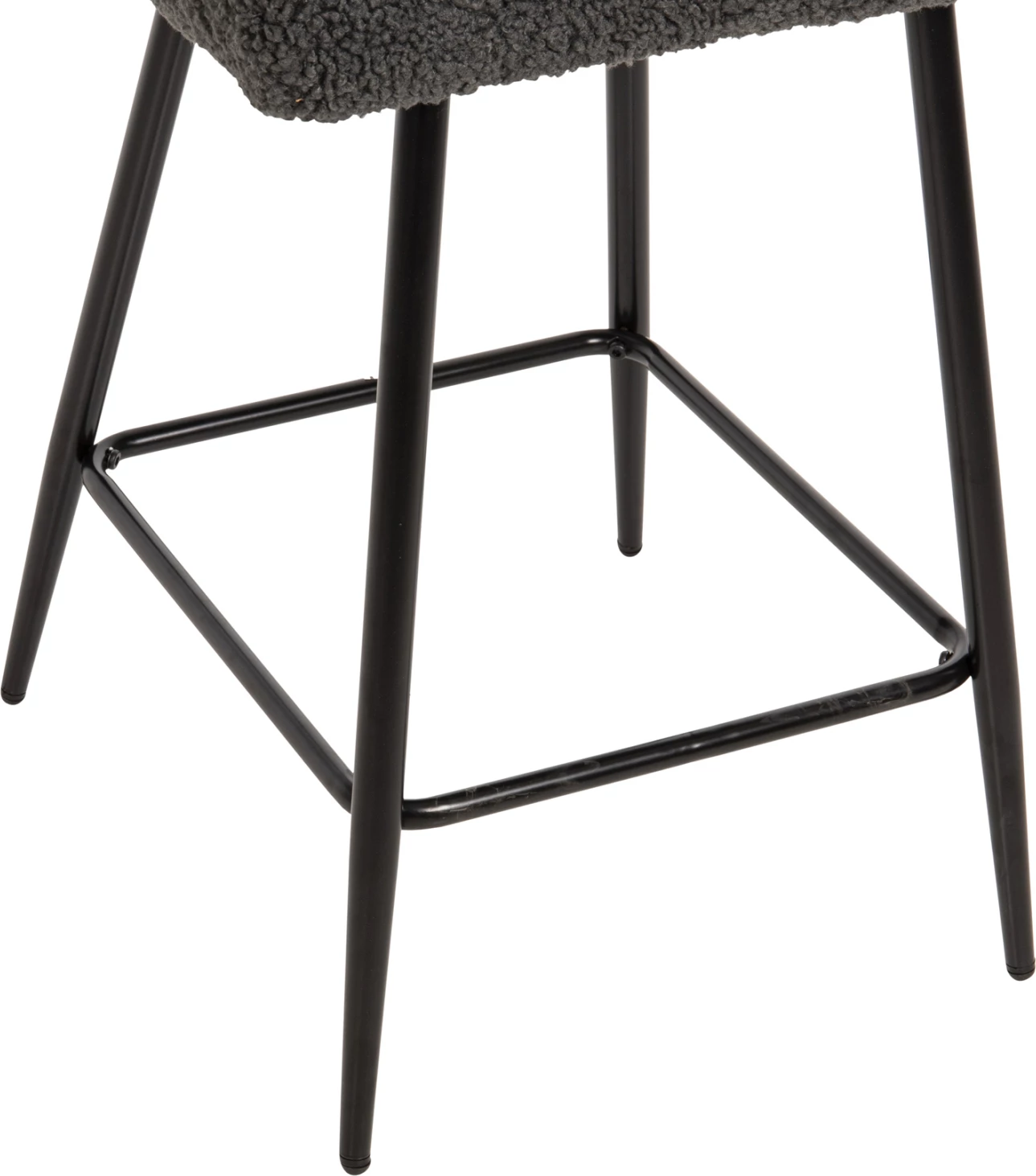 Karrige për bar mesatare STRIKE FH8592.01, ngjyrë gri, këmbë metalike të zeza, 50x50x94,5H cm., set prej 2 copë