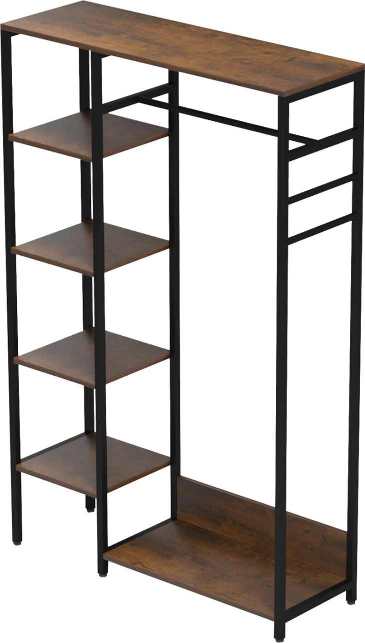 Mobilje hyrëse, garderobë e hapur, ARANJA FH18082, metal-melaminë, 90x30x140H cm