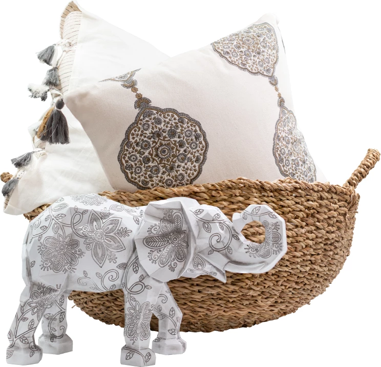 Jastëk dekorativ Ammos 3, pambuk, ngjyrë bezhë-kafe, 45x45cm