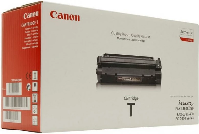 Toner Canon T (7833A002), rendiment ~3500 faqe A4 me 5% mbulim, origjinal, e zezë