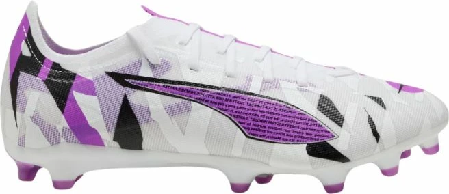 Atlete futbolli Puma për meshkuj, të bardha dhe vjollcë