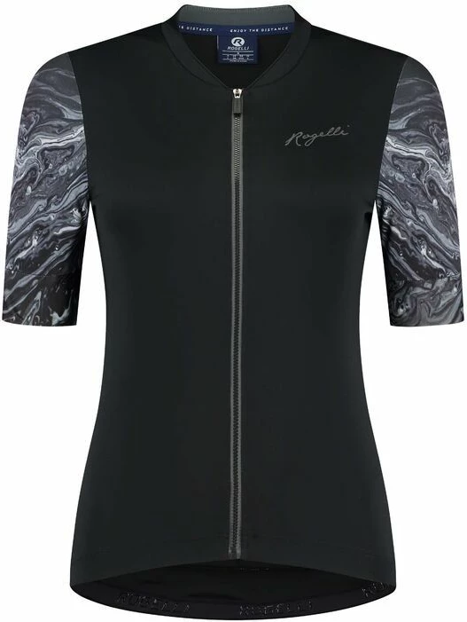 Maicë sportive për femra Rogelli, e zezë dhe gri