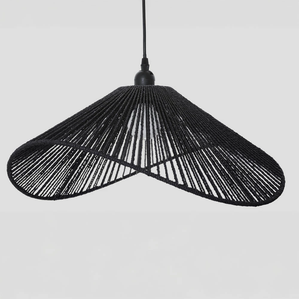 Llambë tavani CLOVE, litar i zi, letër, 47.5x21cm