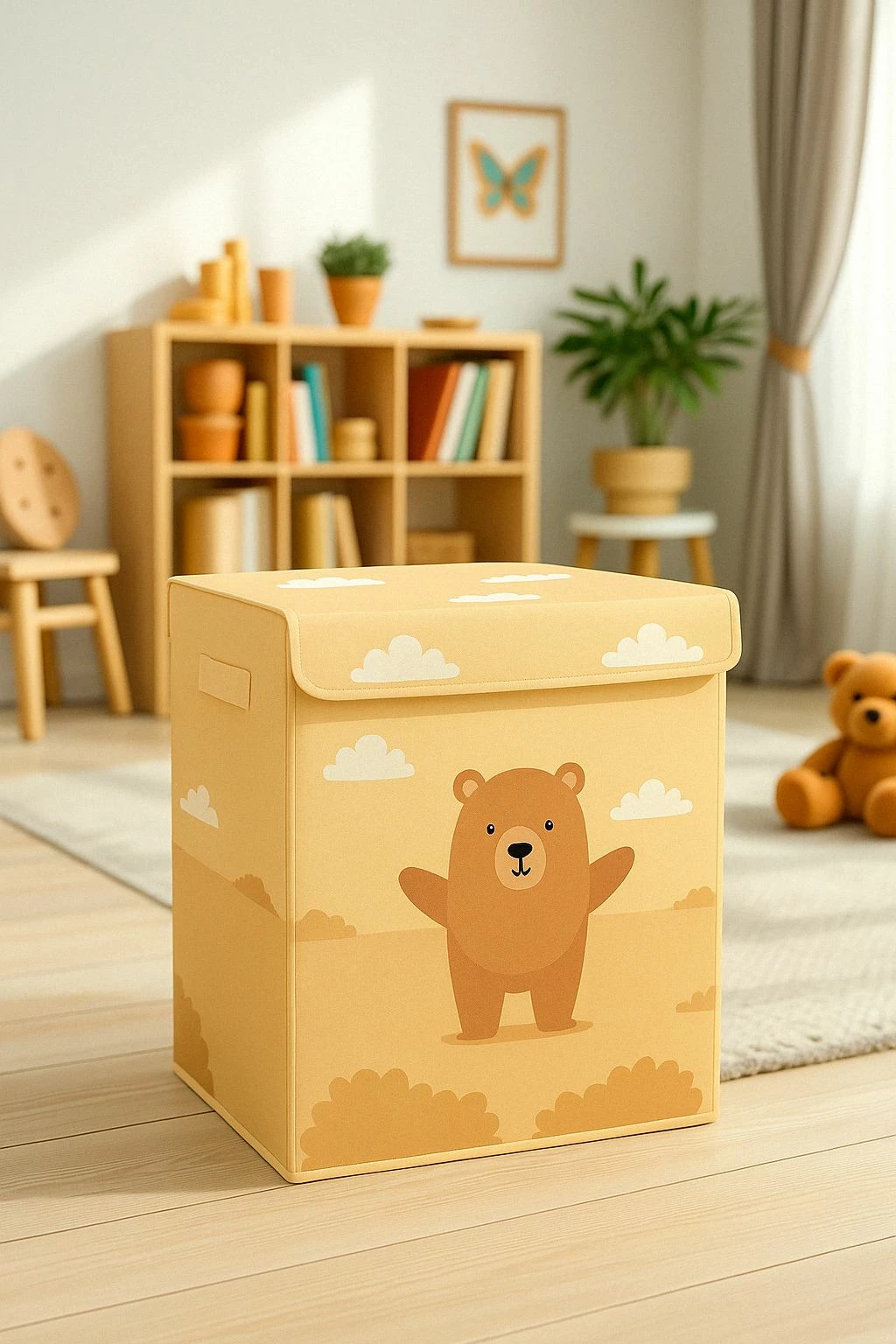 Kuti për organizim prej ndjese, ngjyrë kafe/bezhë/e bardhë, YLC.B.K.0015