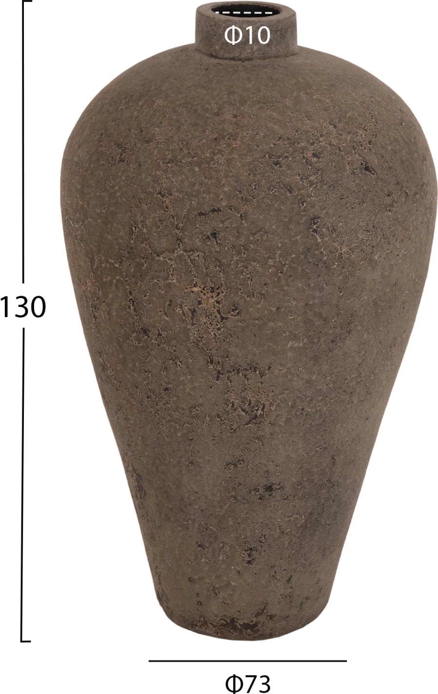 Vazo dekorative për dysheme FH7912, ngjyrë gri, Φ73x130Hcm