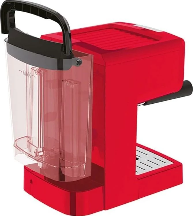 Aparat espresso manual, Krups XP320530, 15 bar, rezervuar 1.5 L, sistem Thermoblock, grykë avulli, i kuq