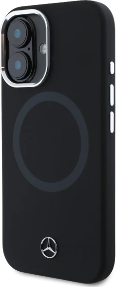 Mbështjellës Mercedes MEHMP16S23SUTTK për iPhone 16 6.1", silikon, MagSafe, zi