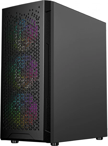 Kasë Gembird Fornax 400X, Midi Tower, ATX, xham i temperuar, e zezë