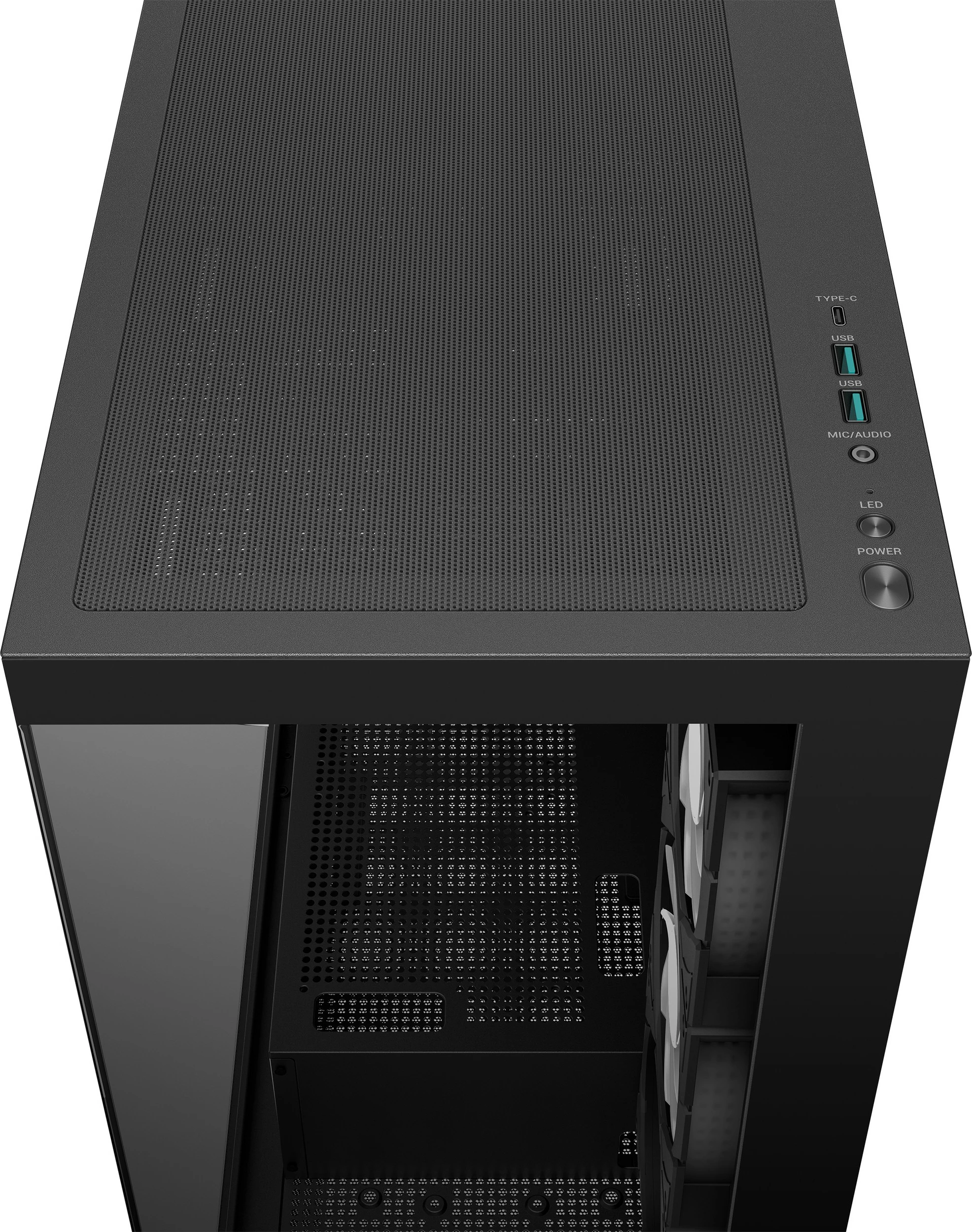 Kasë Deepcool CG580 4F, Midi Tower, ATX, xham i temperuar, e zezë