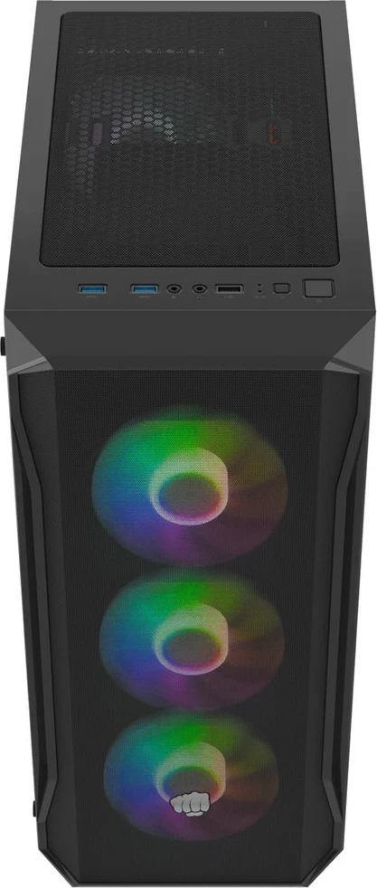 Kasë FURY Shobo SH4F RGB Midi Tower, E zezë