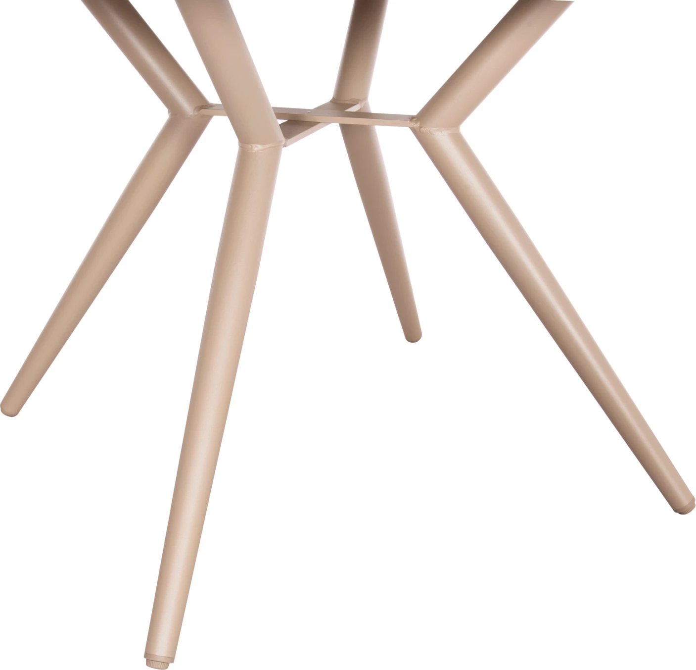 Tavolinë e rrumbullakët alumini, ngjyrë kapuçino, HIGER FH6290.04, Φ126x74Hcm