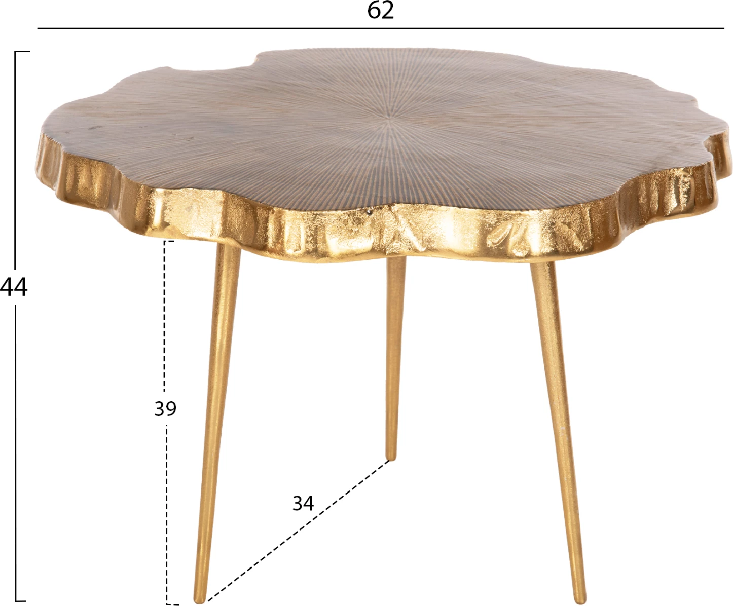 Set 2 copë tavolina kafeje ANGUL FH10708 metal në ar-zi-bardhë