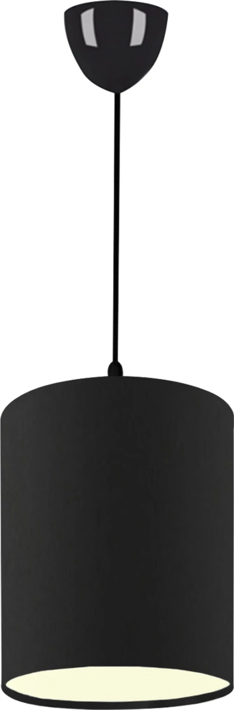 Llambë varëse tavani, FH7623.02, shtyllë e zezë, abazhuri prej pëlhure jute të zezë