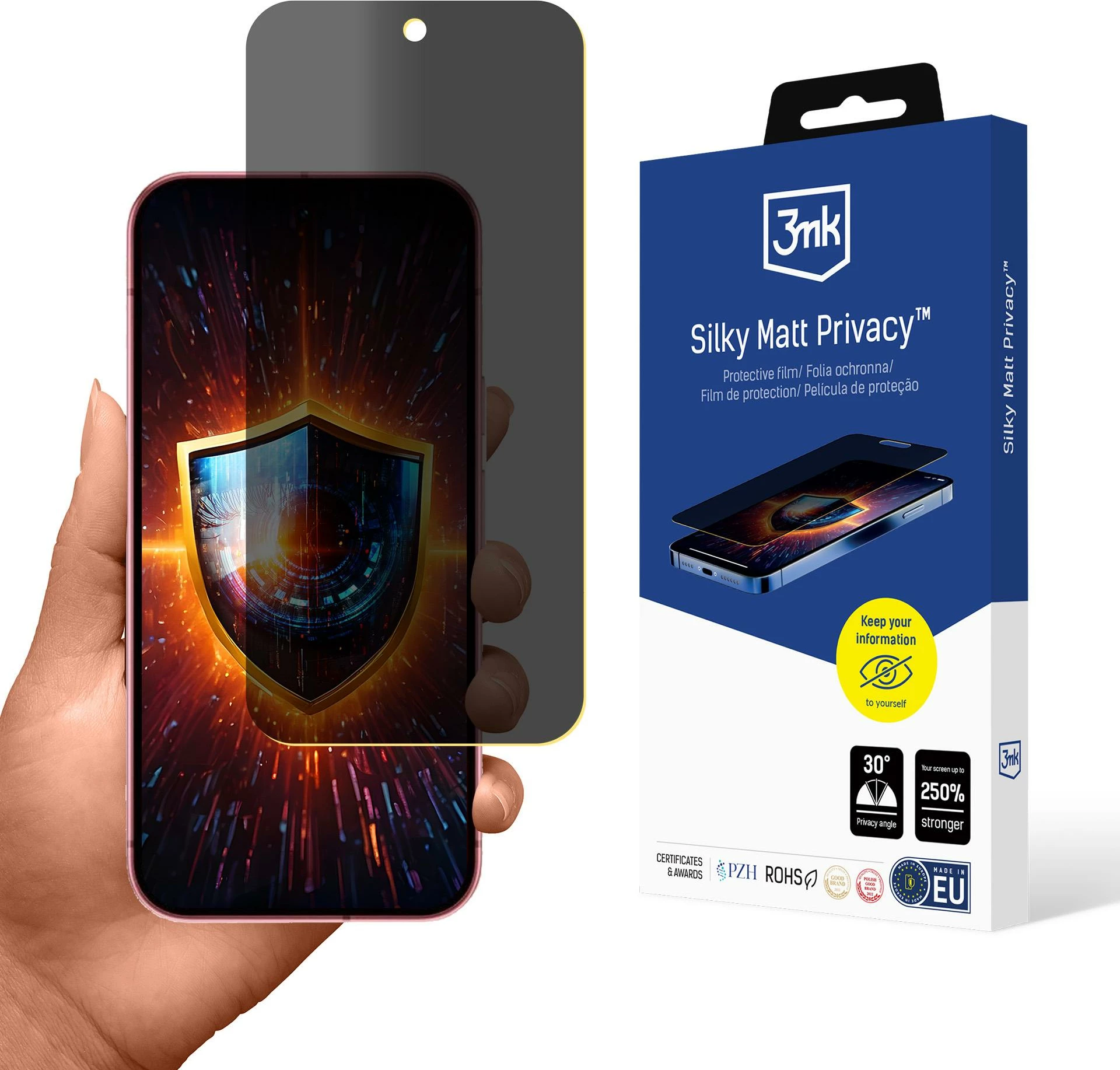Mbrojtës ekrani privatësie mat 3mk Silky Matt Privacy për Google Pixel 9, TPU