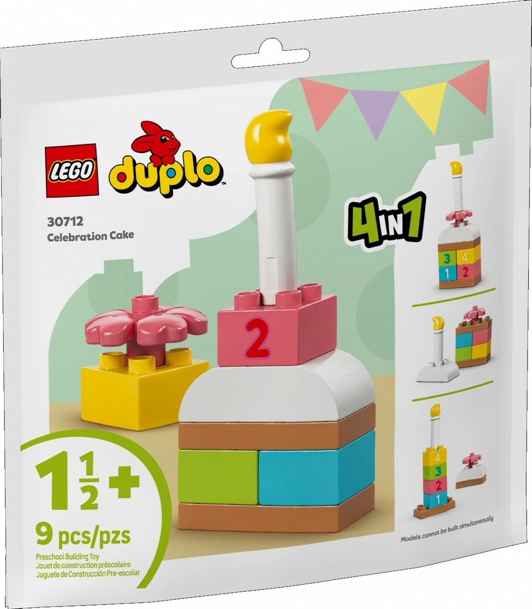 set blloqe ndërtimi, LEGO DUPLO 30712 Celebration Cake, 9 pjesë, 18m+, set i vogël