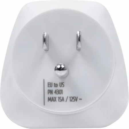 Adapter udhëtimi RivaCase PS4301 EU në US, 100-250V, 15A, i bardhë