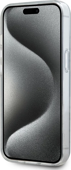 Mbështjellës DKNY IML Mono & Stripe MagSafe për iPhone 15 Plus / 14 Plus, i zi
