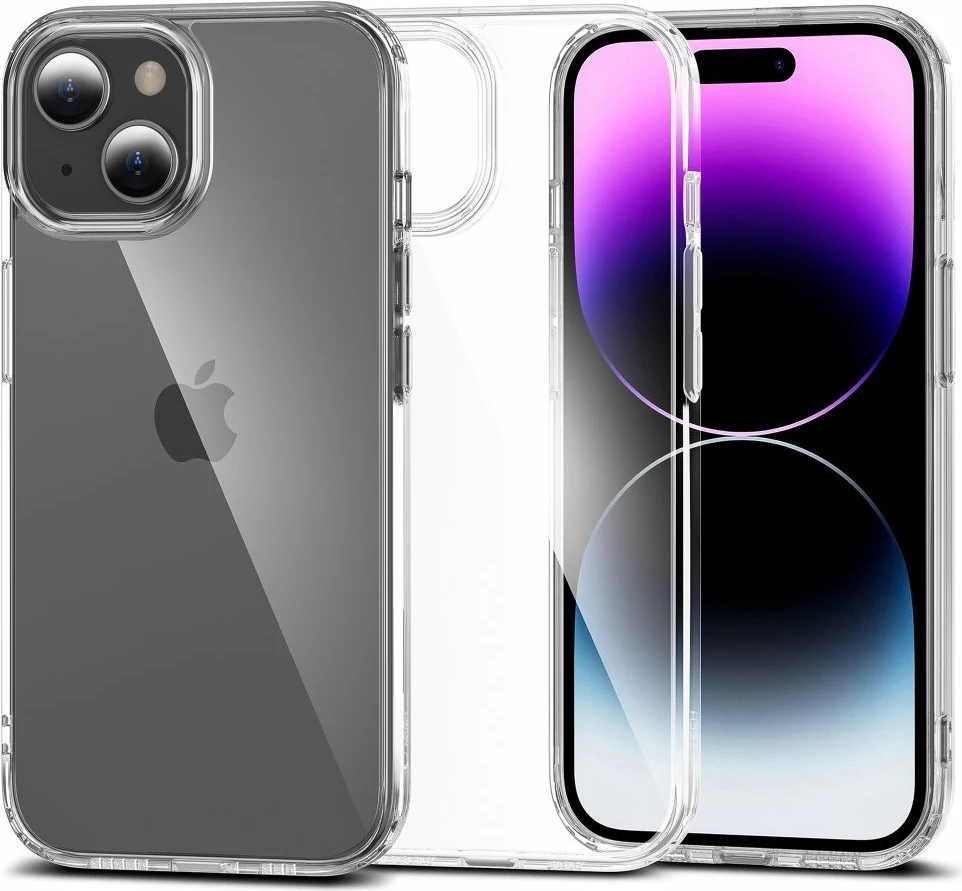 Mbështjellës Tech-Protect FlexAir Hybrid për iPhone 15, Transparent