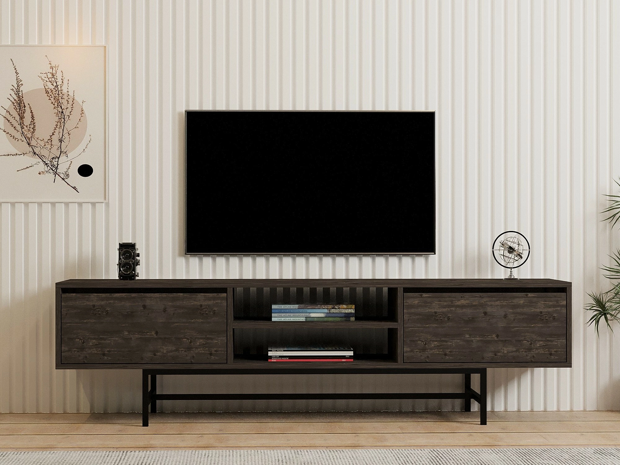 Komodë TV Hanah Home, Tauber, ngjyrë antracit