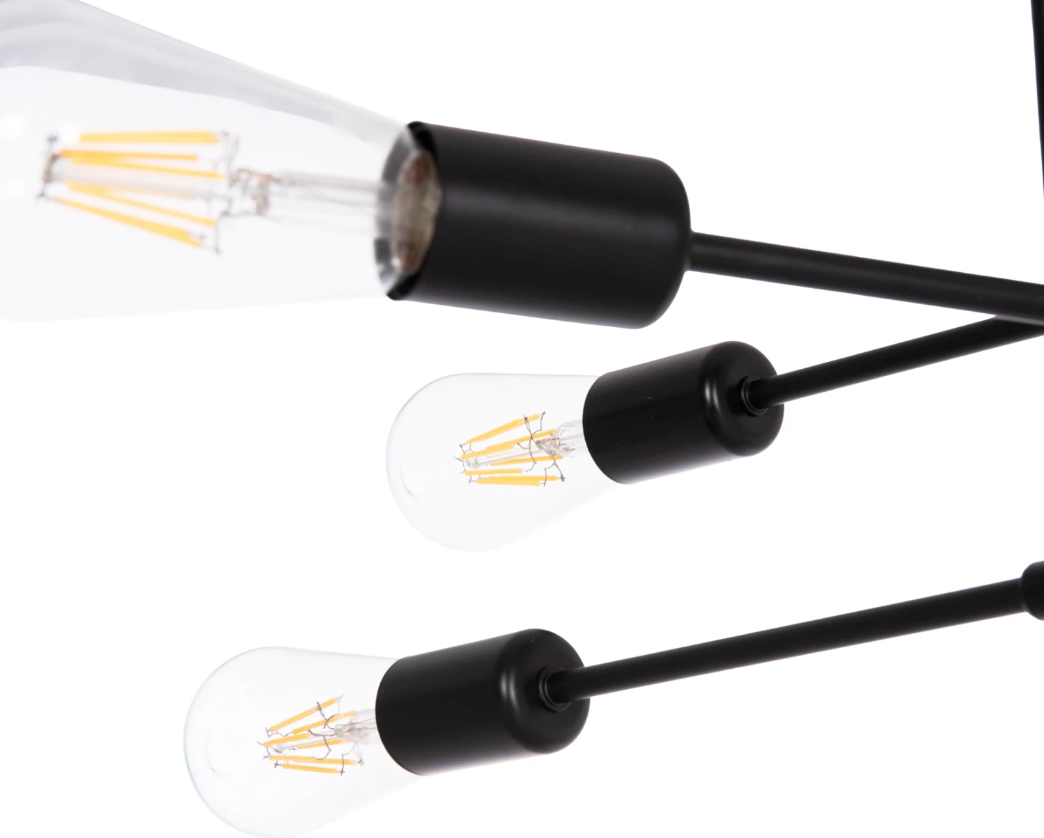 Llambë tavani me shumë drita, metal i zi, LIGHTY FH7427.11, 51x51x23cm