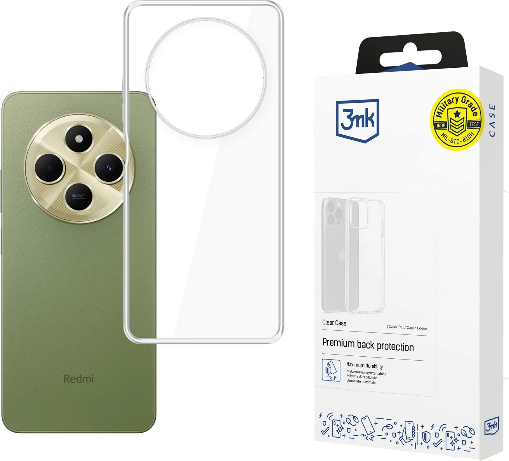 Mbështjellës 3mk Protection për Xiaomi Redmi 14C, transparent