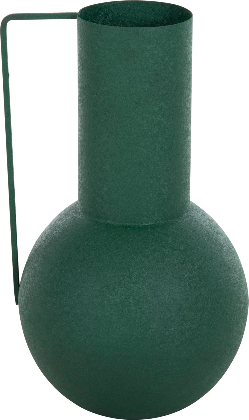 Vazo dekorative FLAGON FH4260.03 metalike në ngjyrë të gjelbër Φ26x45Hcm