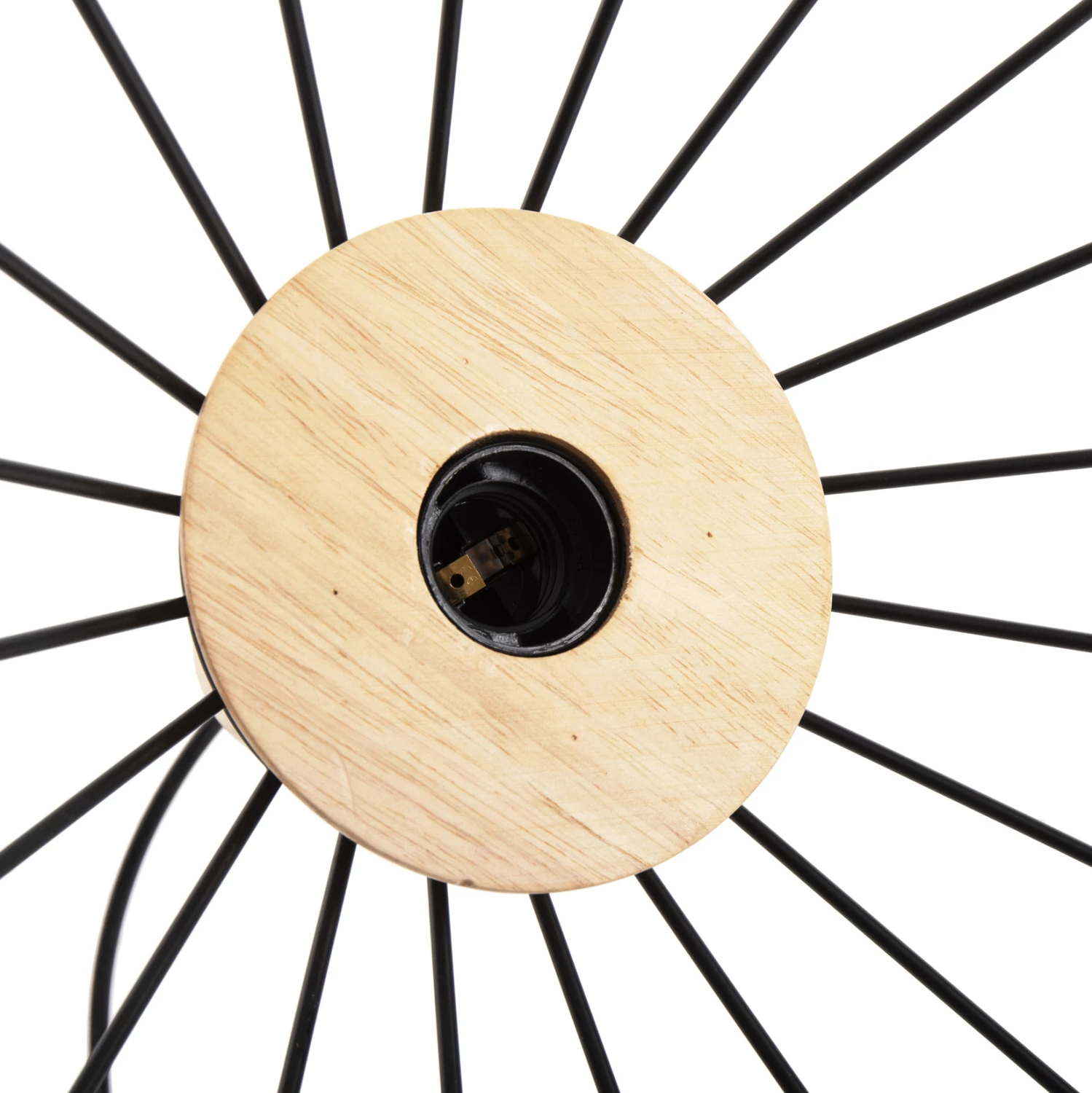 Llambë varëse tavani, metal druri, e zezë, FH4160, Φ39x117H cm