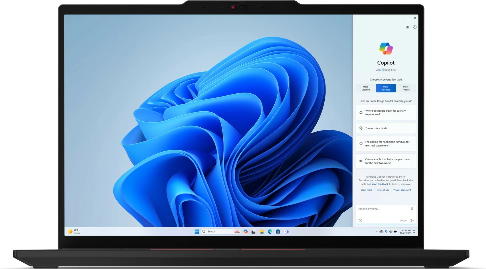 Laptop Lenovo ThinkPad T14s Gen 5, Intel Core Ultra 7, 16 GB RAM, 512 GB SSD, 14 inch, Black