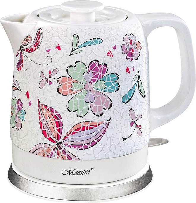 Ibrik elektrik qeramike Maestro MR-068-FLOWERS, 1.5L, 1500W, shumëngjyrësh