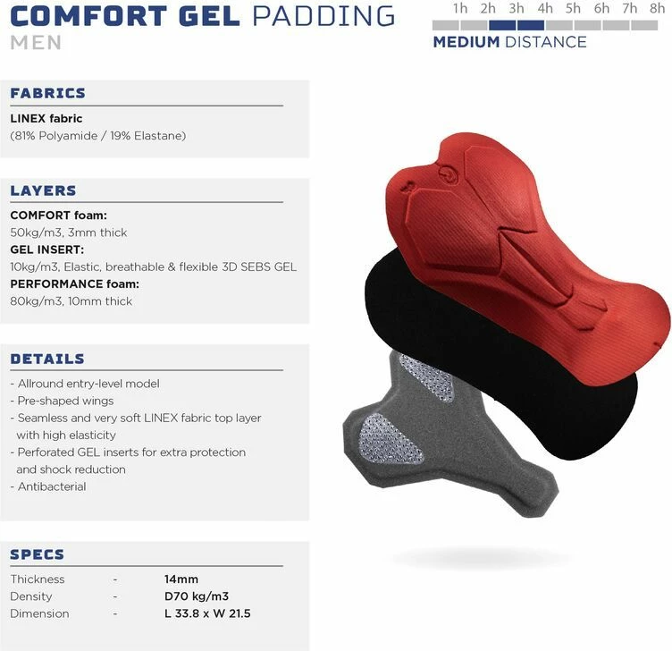 Atlete biçiklete për meshkuj Yakimasport, të zeza