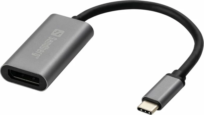 Adapter USB-C në DisplayPort Sandberg 136-19, 4K 60Hz, alumin, gri