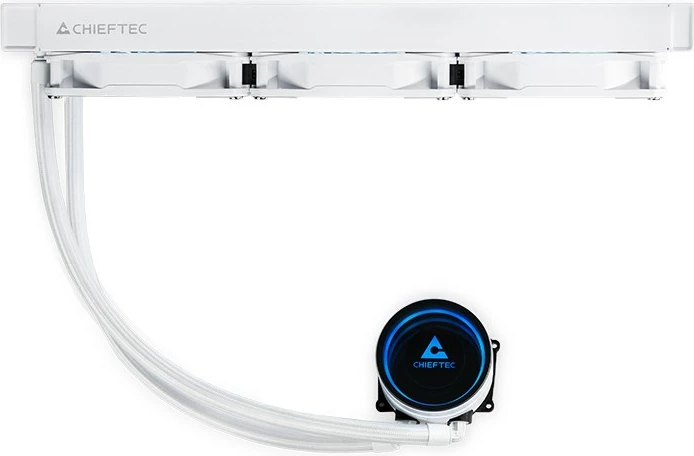 Sistem ftohje me ujë Chieftec CLC-360-RGB-W, 3 ventilatorë 12 cm, i bardhë