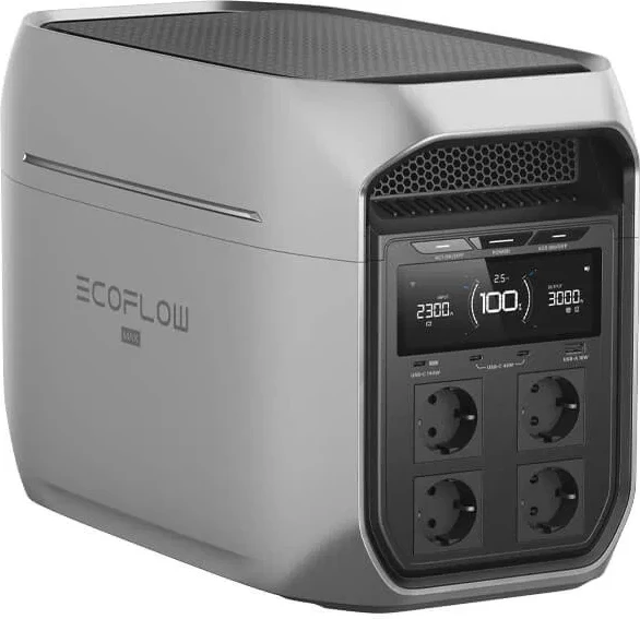 EcoFlow DELTA 3 Max Plus – Zgjidhje Energjetike Profesionale për Shtëpi & Biznes, kapaciteti: 2kWh, fuqia: 3000W, fuqia maksimale, X-Boost: 6000W, me mundesi zgjerimi me bateri shtese deri ne 10kWh