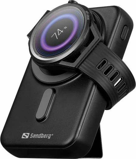 Powerbank Sandberg Magnet Wireless 420-94 10000 mAh, Qi/MagSafe, USB-C PD, USB-A, i zi, set me kabllo USB-C