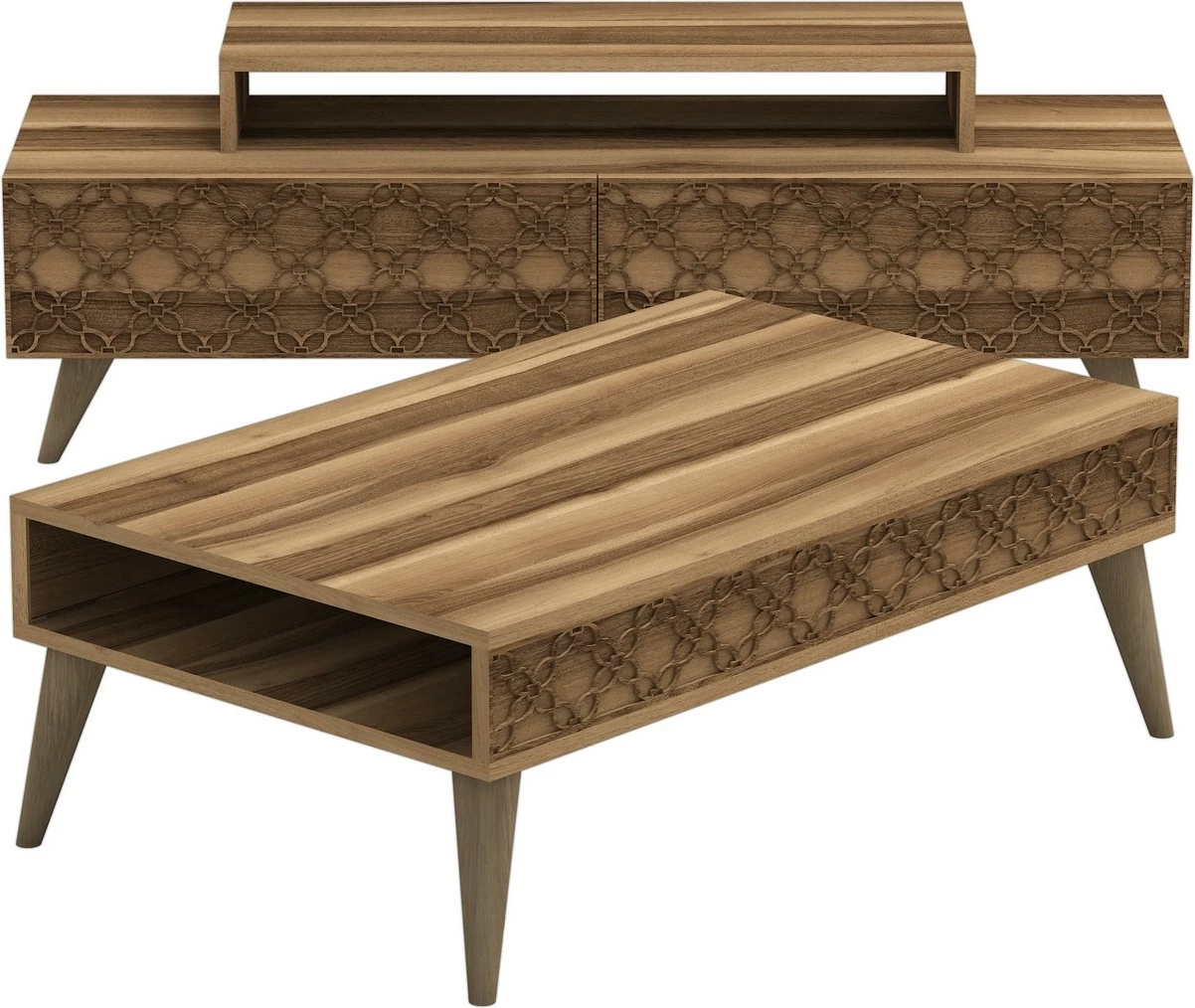 Set mobiljesh për dhomë dite Skye Decor, City, ngjyrë arre