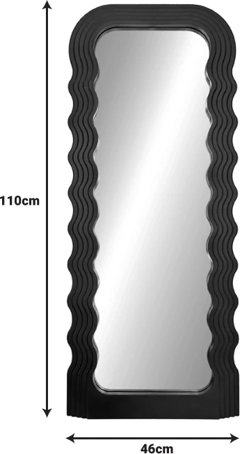 Pasqyrë Maraya, ngjyrë e zezë, 46x3.2x110cm