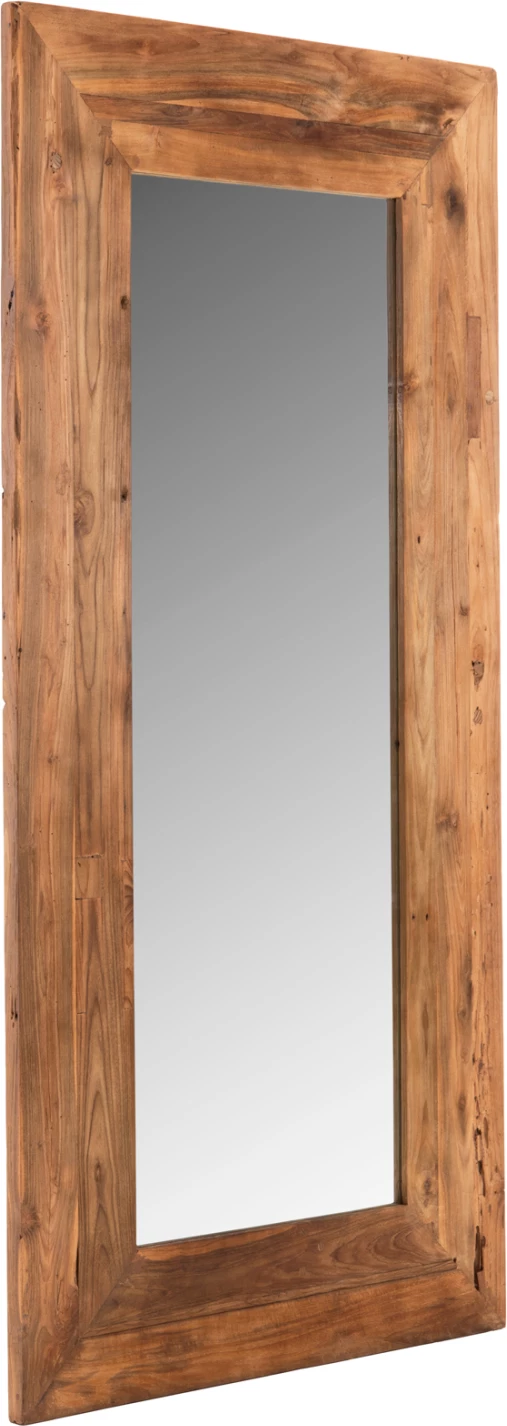 Pasqyrë muri YORKSHIRE, kornizë druri TEAK e ricikluar, 160x230 cm