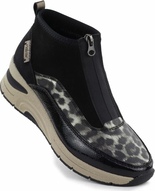 Çizme të shkurtra për femra Rieker N9362-00, të zeza