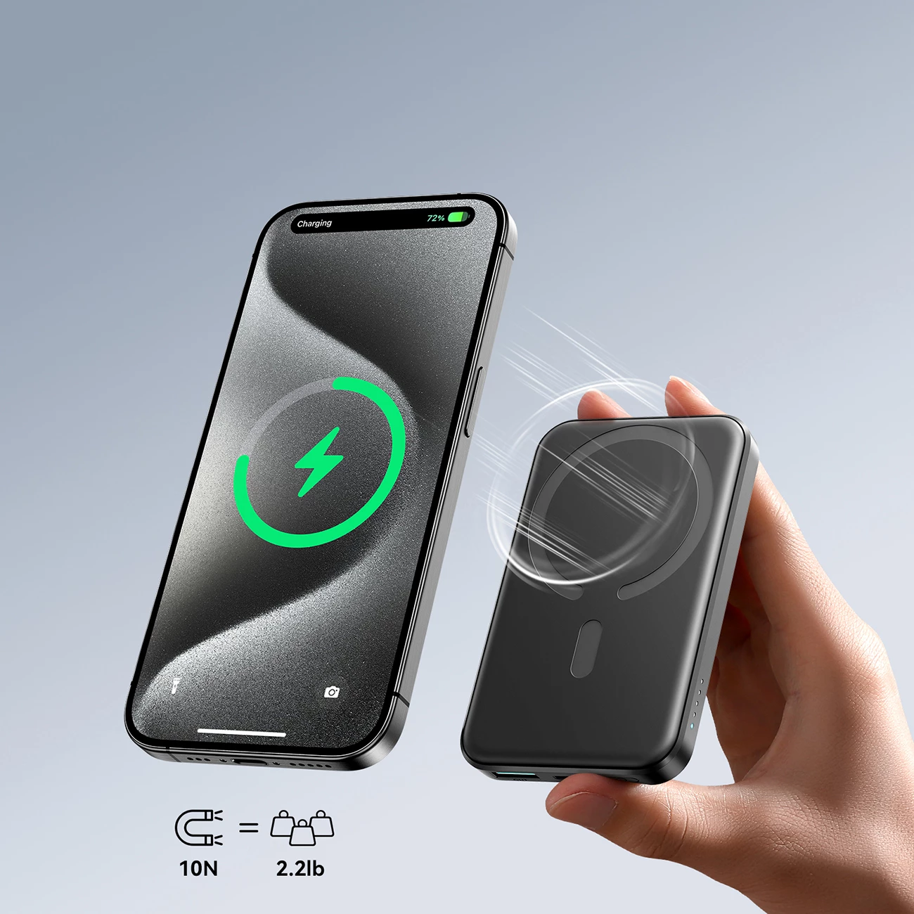 Powerbank Joyroom JR-W020 Mini 5000mAh, USB-A/USB-C, karikim wireless, i zi