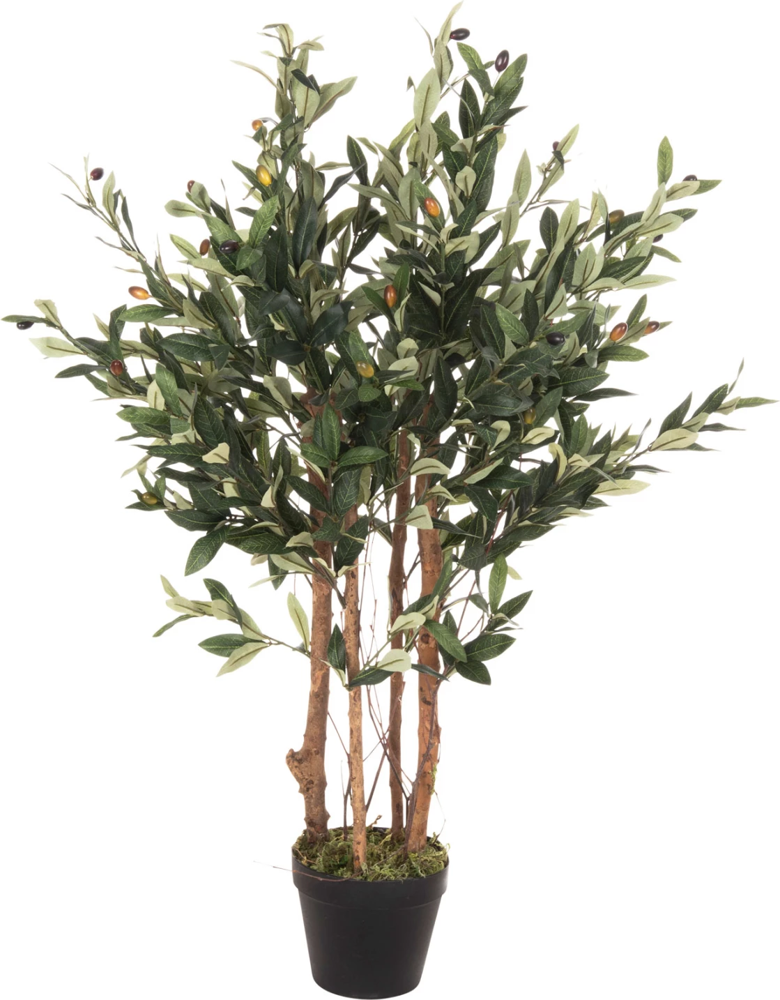 Bimë sintetike dekorative, pema e ullirit në vazo, FH4007, 96H cm