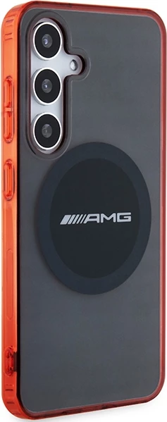 Mbështjellës Mercedes AMG Transparent Bicolor MagSafe për Samsung Galaxy S24, zi