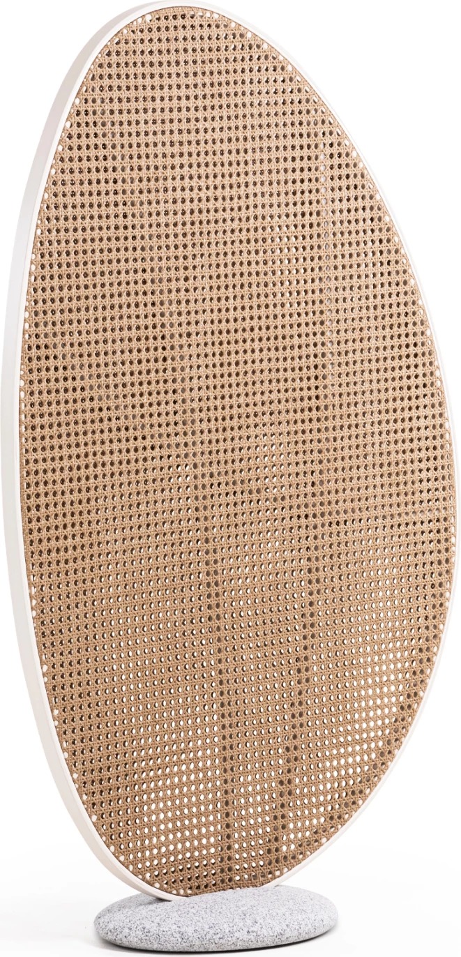 Ndarëse alumini KOMORABI, kornizë ngjyrë fildishi, thurje bexh, CD6180.01, 110x33x199cm