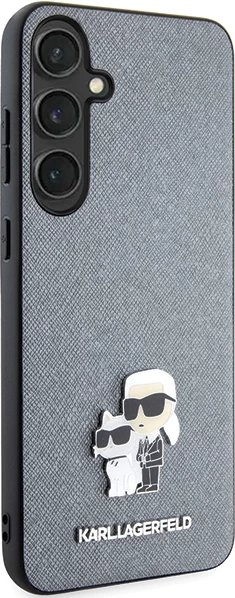 Mbështjellës Karl Lagerfeld Saffiano Karl&Choupette Pin për Samsung Galaxy S24, Gri
