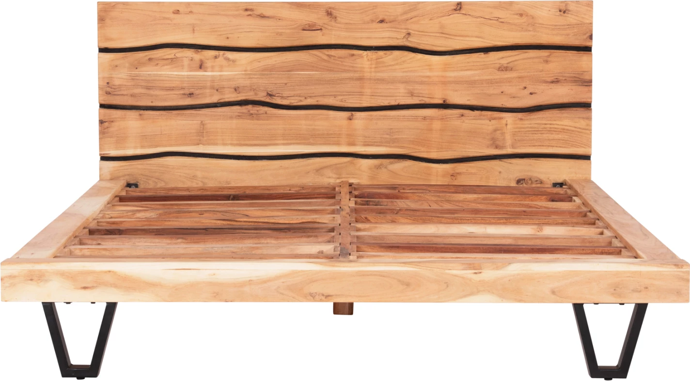 Krevat ALICIA FH8359.11, metal dhe dru akacie, 160Χ200