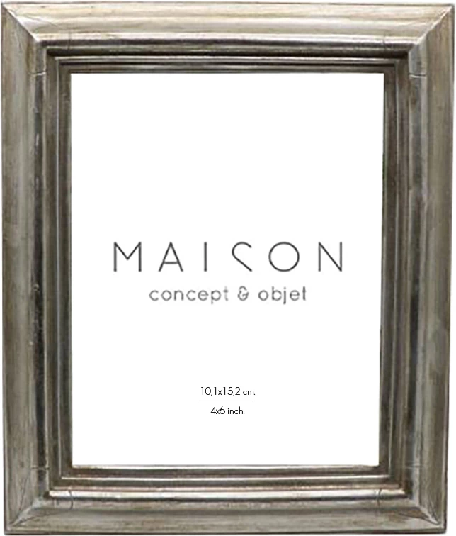 Kornizë foto Remel, polirezine, ngjyrë argjendi, 20x3x25cm